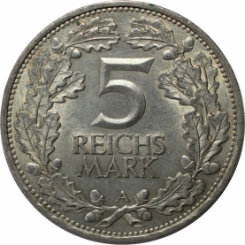 5 Reichsmark 1925 revers