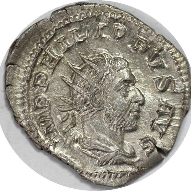 Antoninianus 248 n. Chr avers
