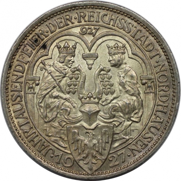 3 Reichsmark 1927 avers