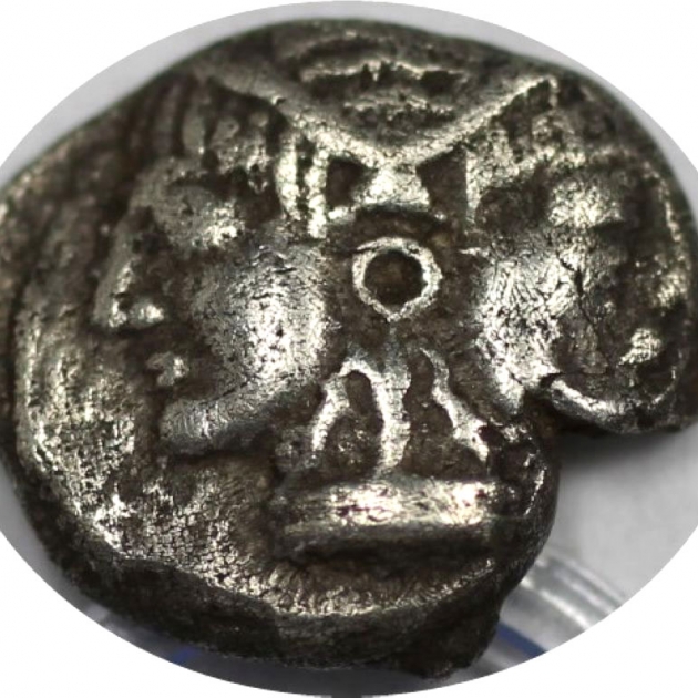 Obol 500 - 490 n. Chr avers
