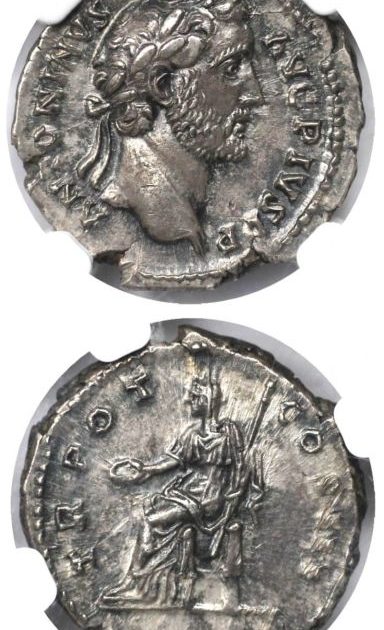 AR Denar 138 - 161 n. Chr avers