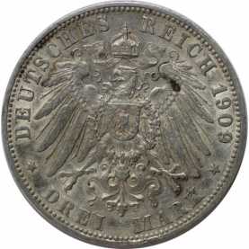 3 Mark 1909 revers