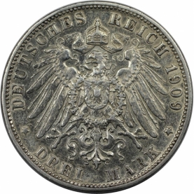 3 Mark 1909 revers