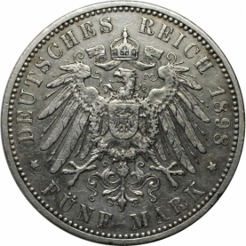 5 Mark 1898 revers