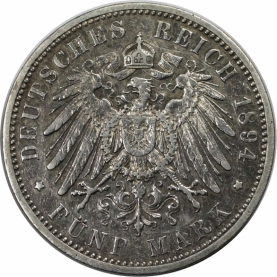 5 Mark 1894 revers