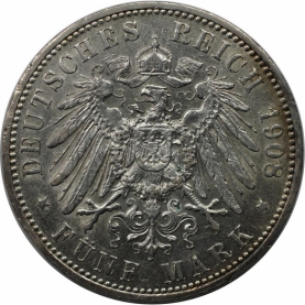 5 Mark 1908 revers