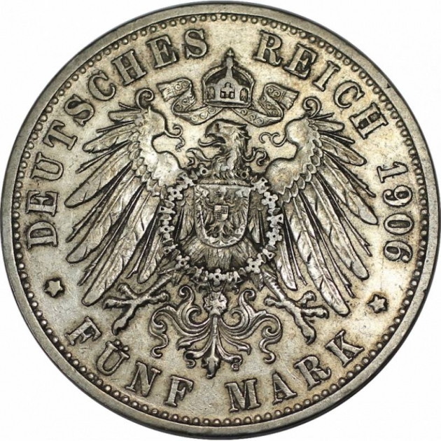 5 Mark 1906 revers