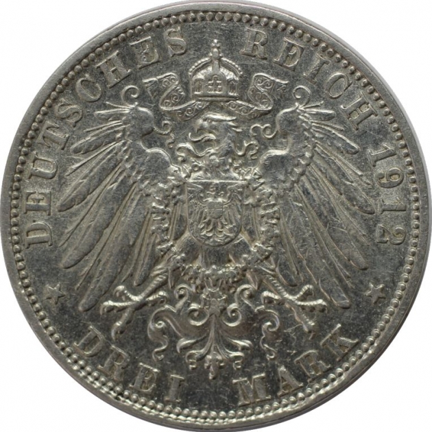 3 Mark 1912 revers
