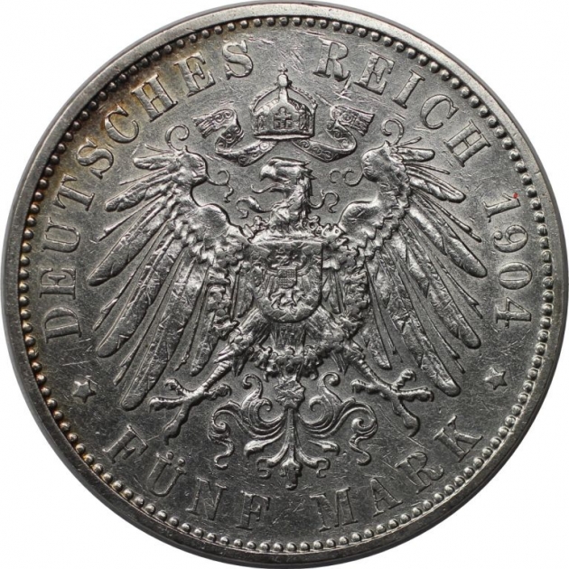 5 Mark 1904 revers