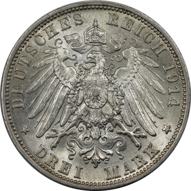 3 Mark 1914 revers
