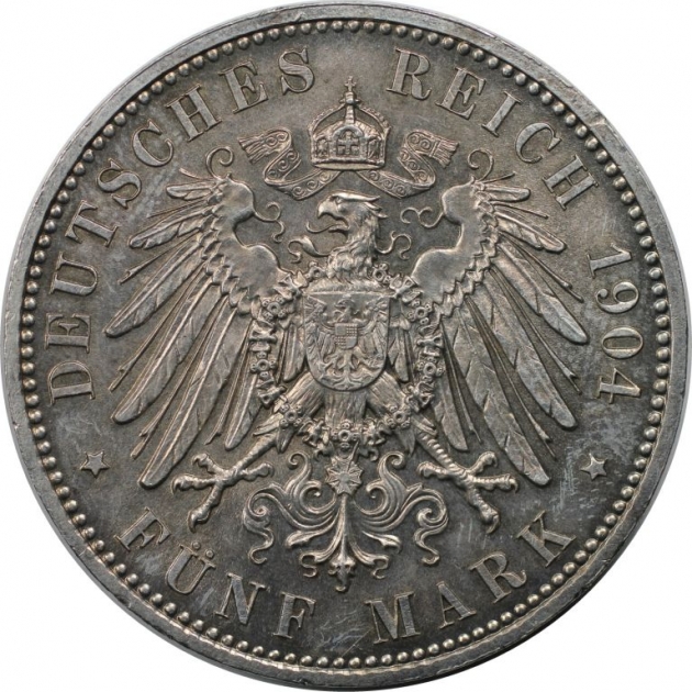5 Mark 1904 revers