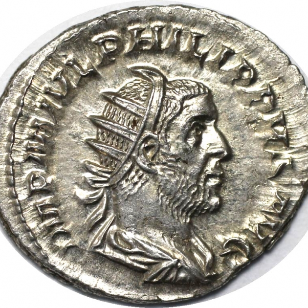 Antoninianus 244 - 247 n. Chr avers