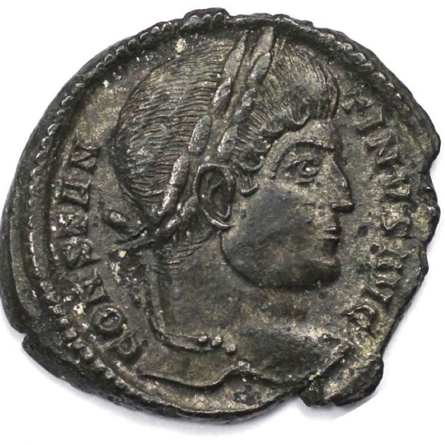 Follis 324 - 330 n. Chr avers