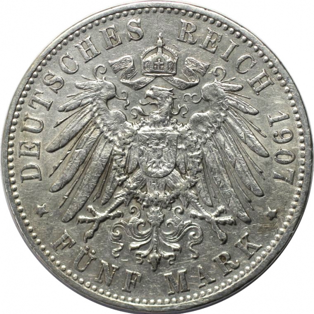 5 Mark 1907 revers