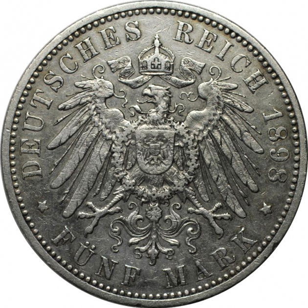 5 Mark 1898 revers