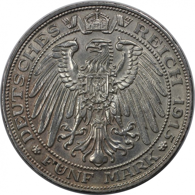 5 Mark 1915 revers
