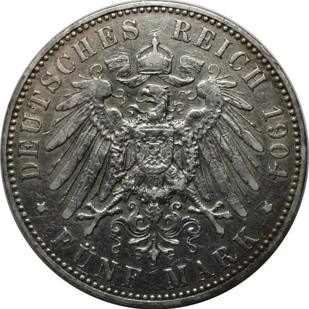 5 Mark 1904 revers