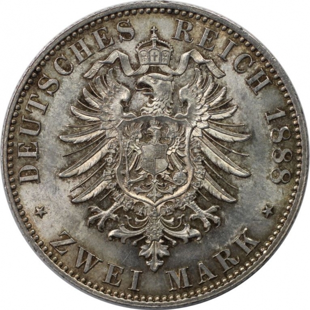 2 Mark 1888 revers