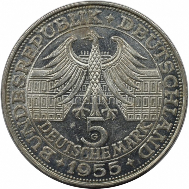 5 Mark 1955 avers